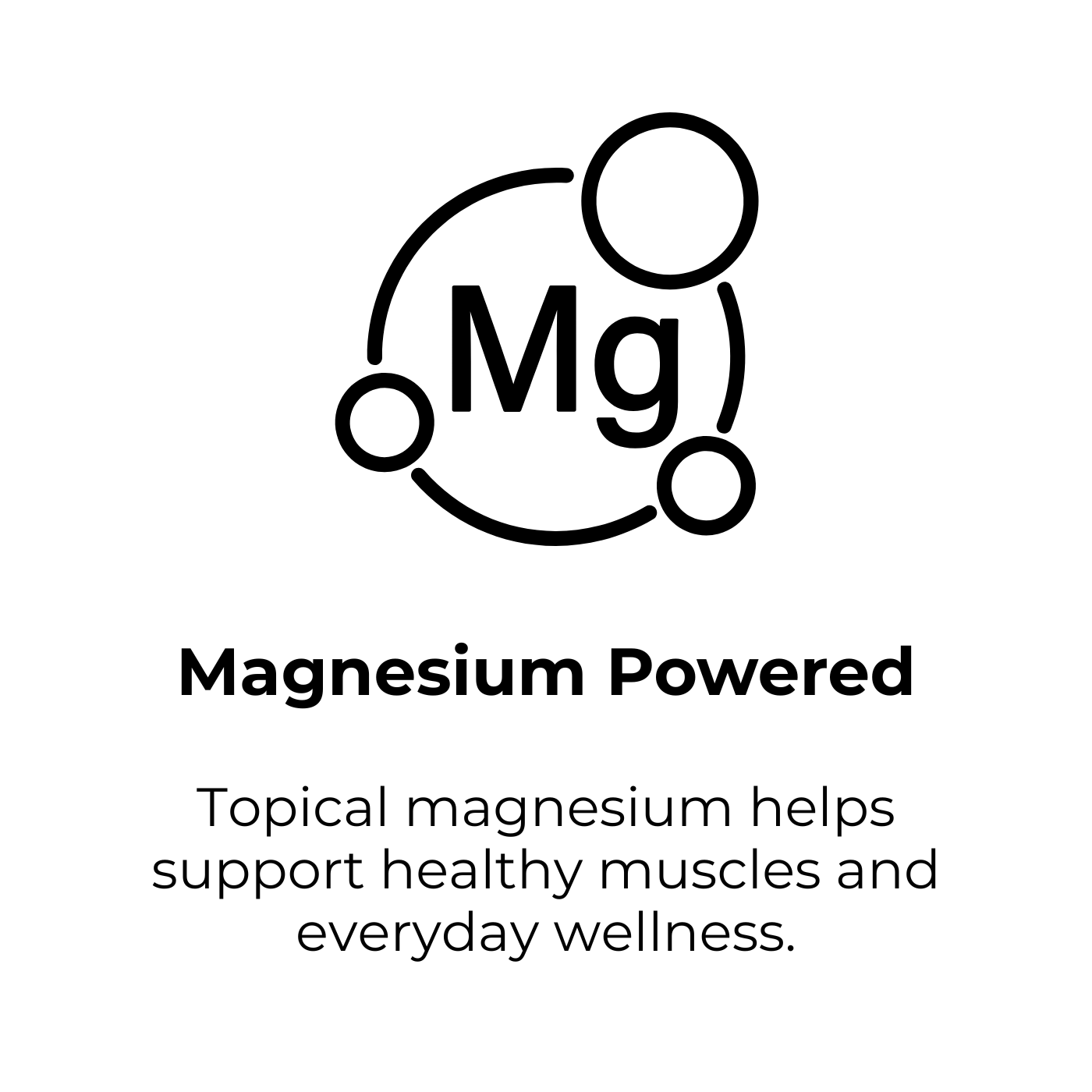Magnesium Powered. Topical magnesium helps support healthy muscles and everyday wellness.
